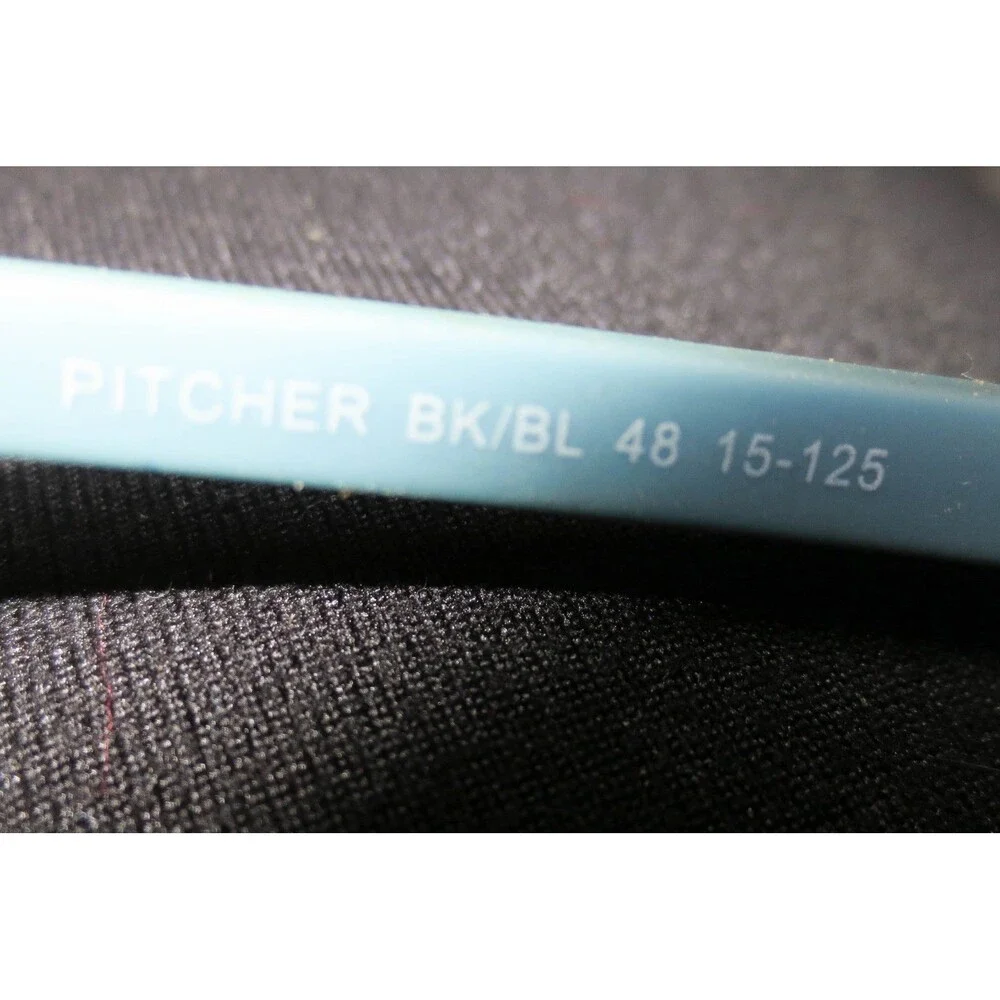 Adolfo Sport Pitcher BK/BL Black Blue Rectangular Eyeglass Frames 48-15-125